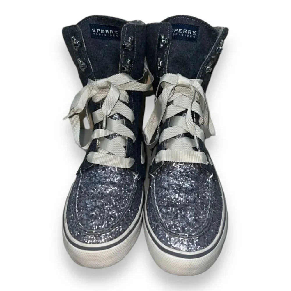 Sperry Top-Sider‎ Acklins Charcoal/Silver Glitter 9302084 Women's 7.5